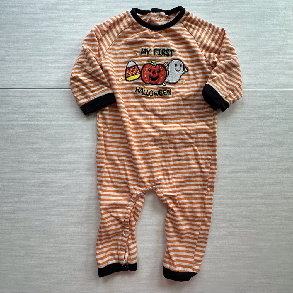 Toffee Apple ‘My First Halloween’ long sleeve one piece onesie‎ infant baby 6m